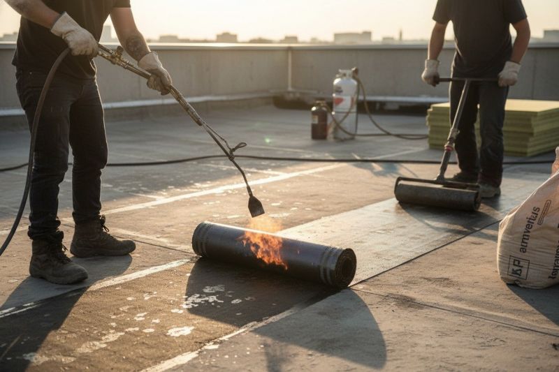 Tar Roof Installation detail